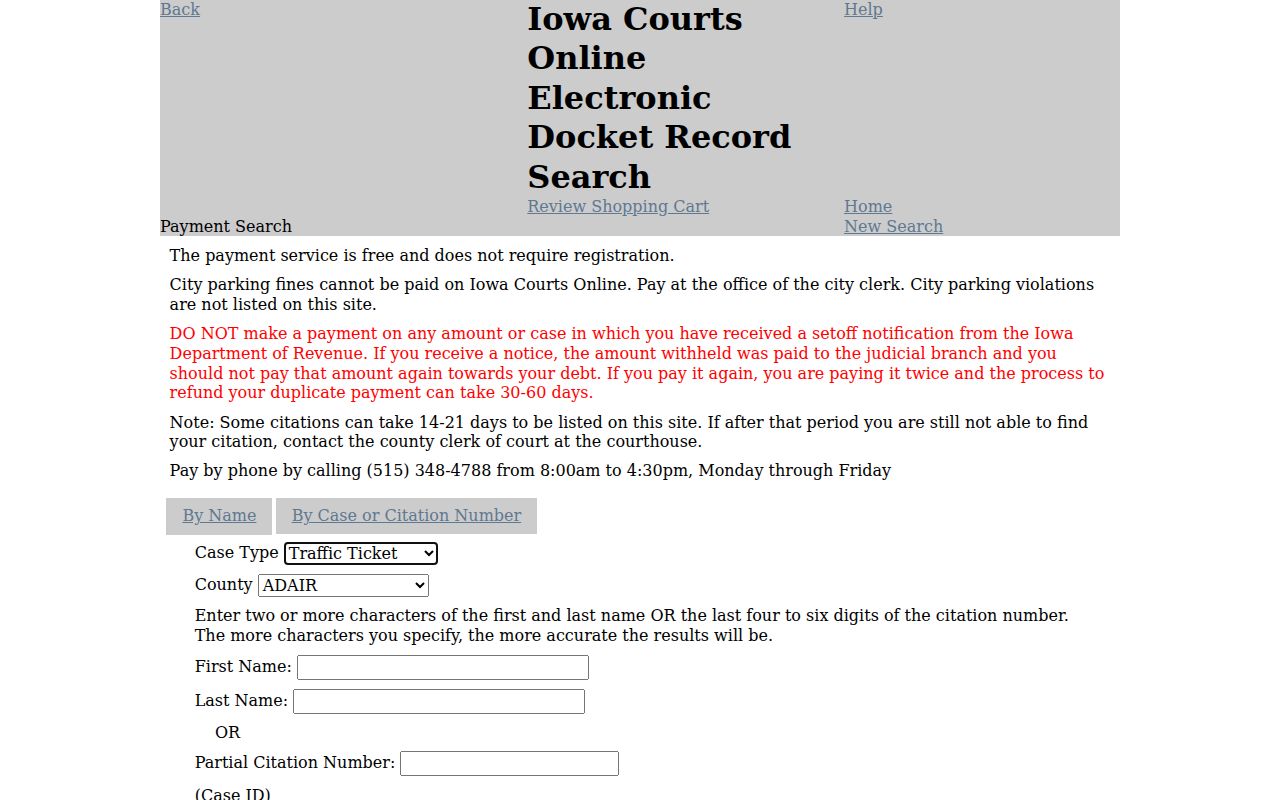 Greene County traffic warrant court debt search