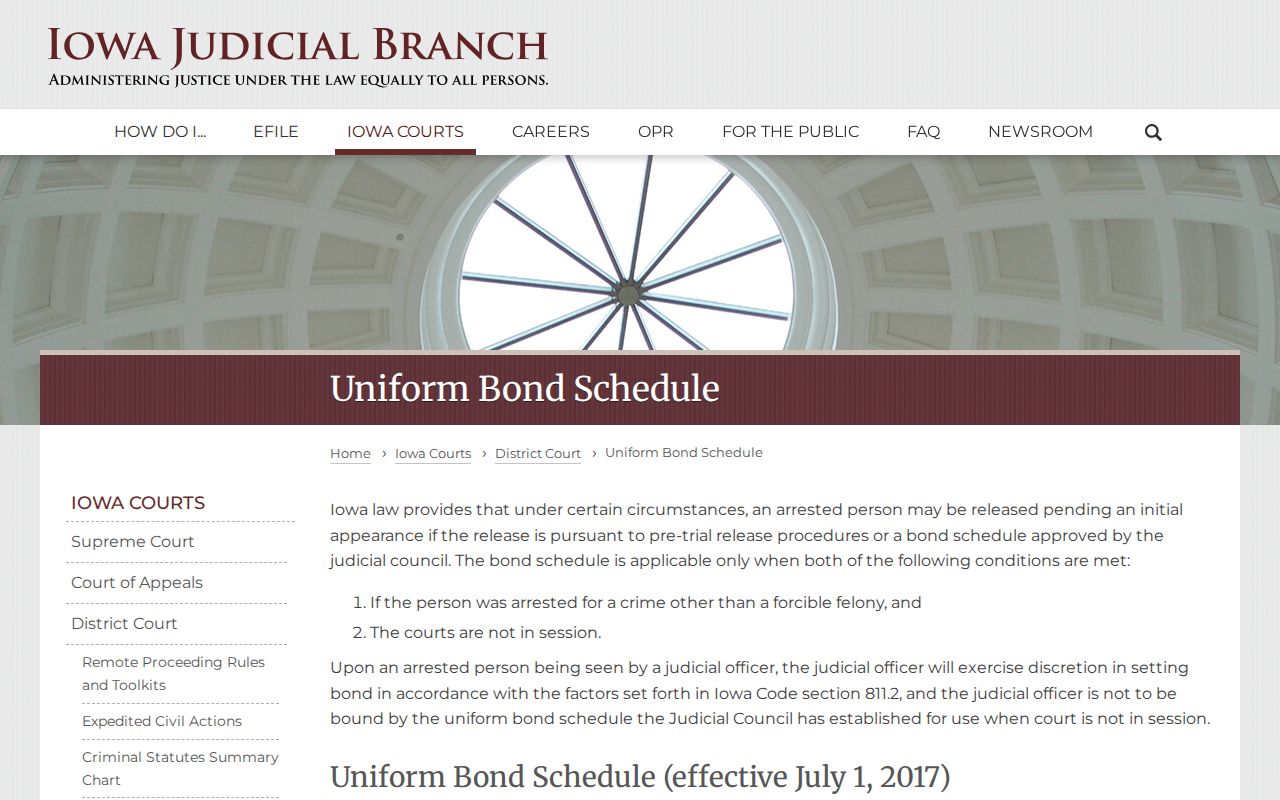 Greene County arrest warrant uniform bond schedule