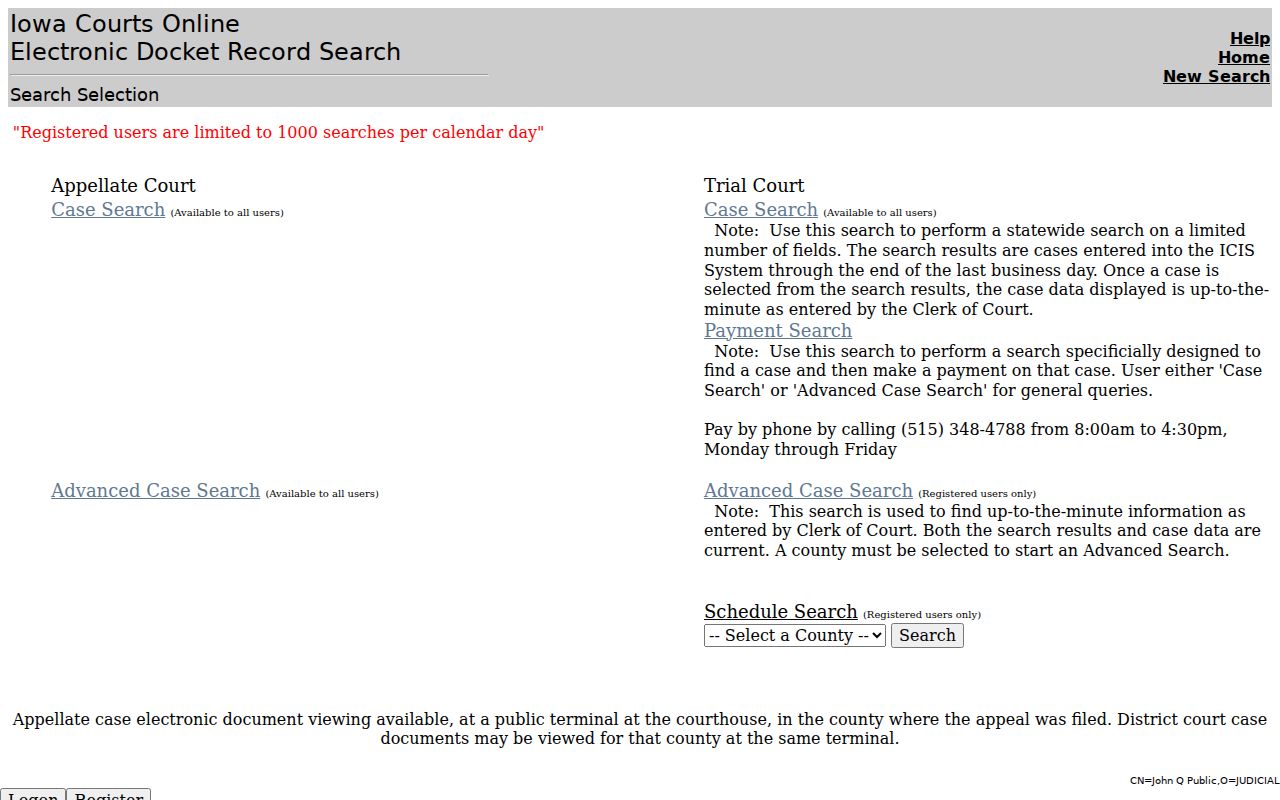 Greene County warrant search Iowa Courts Online